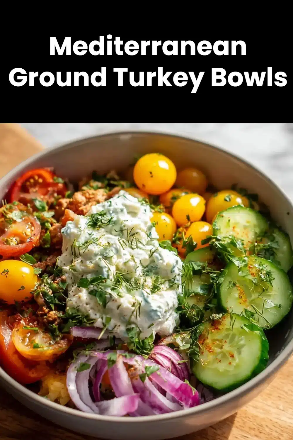 Mediterranean Ground Turkey Bowls 5 Mediterranean Ground Turkey Bowls