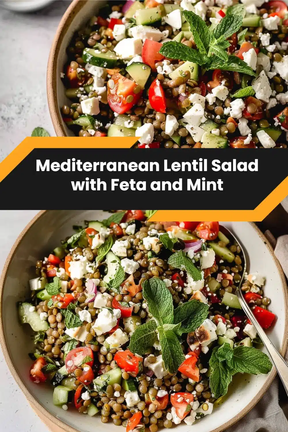 Mediterranean Lentil Salad with Feta and Mint 5 Mediterranean Lentil Salad with Feta and Mint