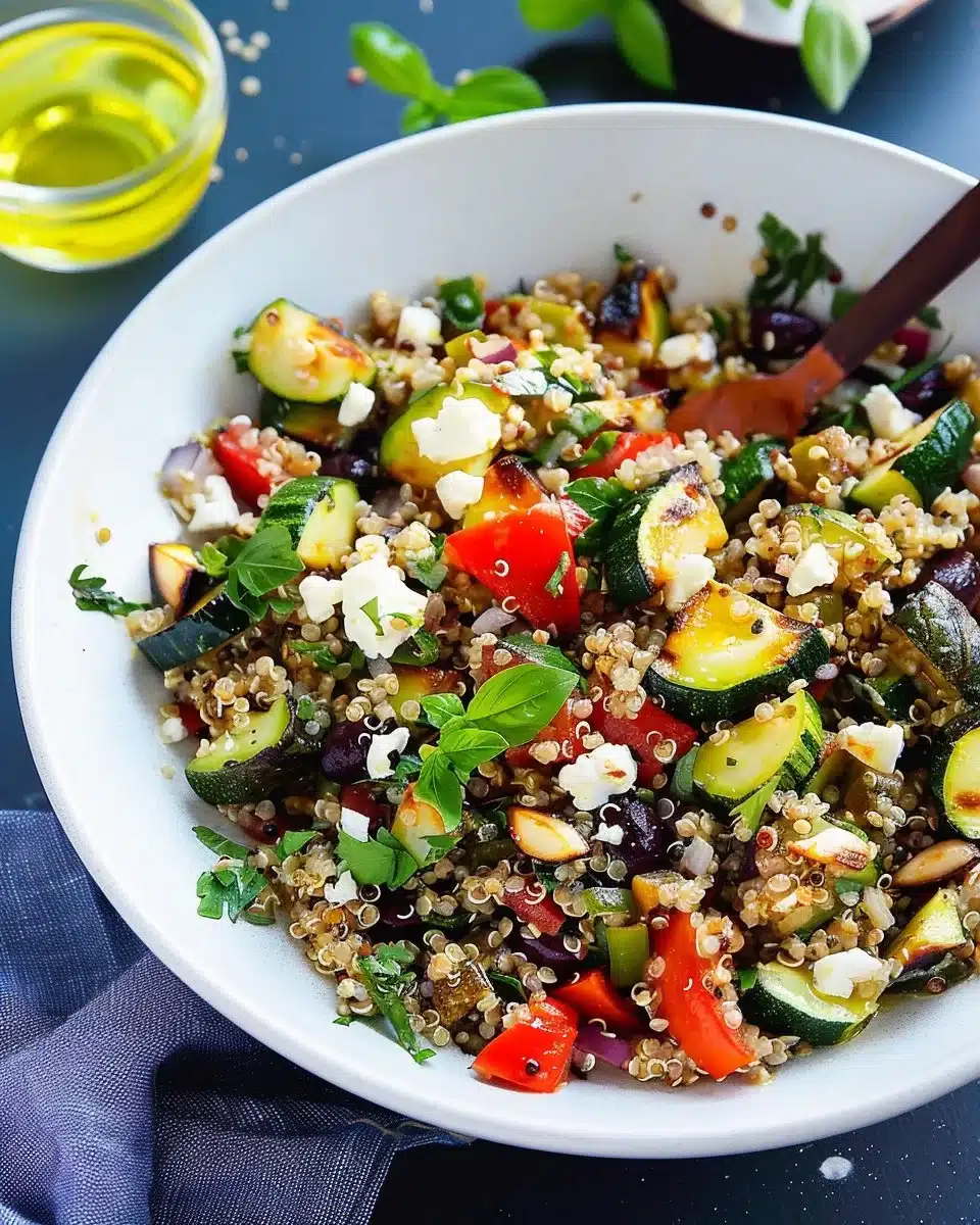 Mediterranean Quinoa Salad with Roasted Summer Vegetables 6 Mediterranean Quinoa Salad with Roasted Summer Vegetables