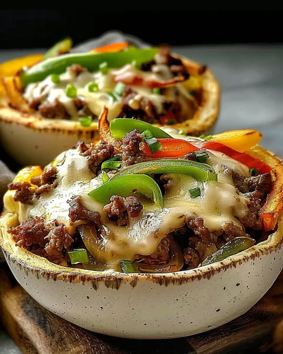 Philly Cheesesteak Bowls 6 Philly Cheesesteak Bowls