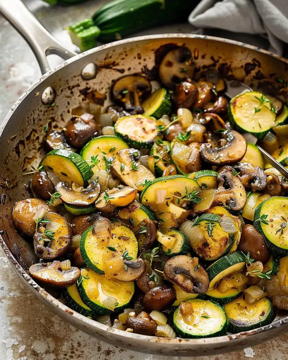 Skillet Zucchini and Mushrooms 6 Skillet Zucchini and Mushrooms