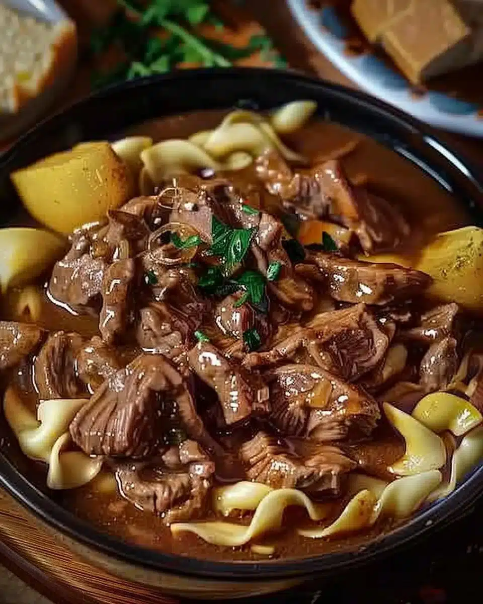 Slow Cooker Beef and Noodles 6 Slow Cooker Beef and Noodles