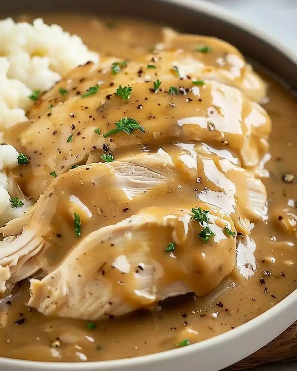 Slow Cooker Chicken and Gravy 6 Slow Cooker Chicken and Gravy