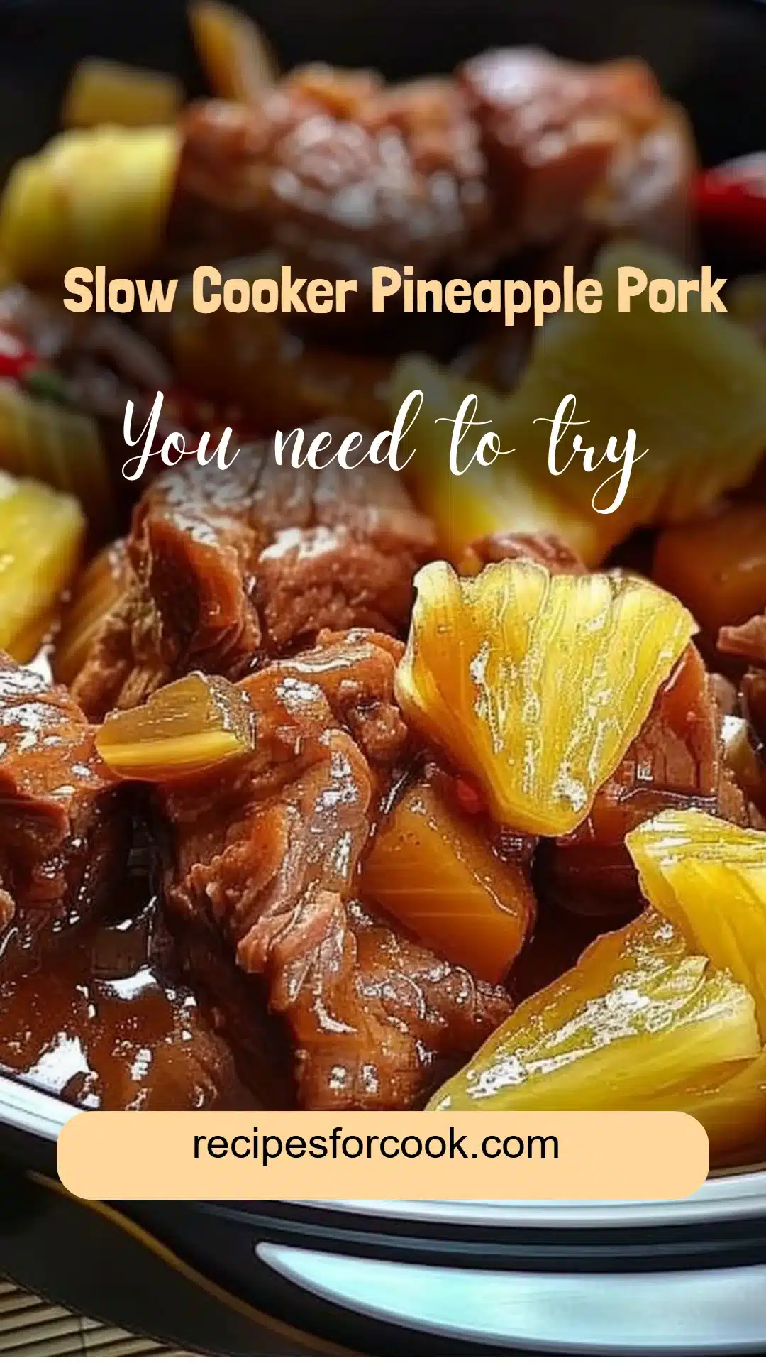 Slow Cooker Pineapple Pork 5 Slow Cooker Pineapple Pork