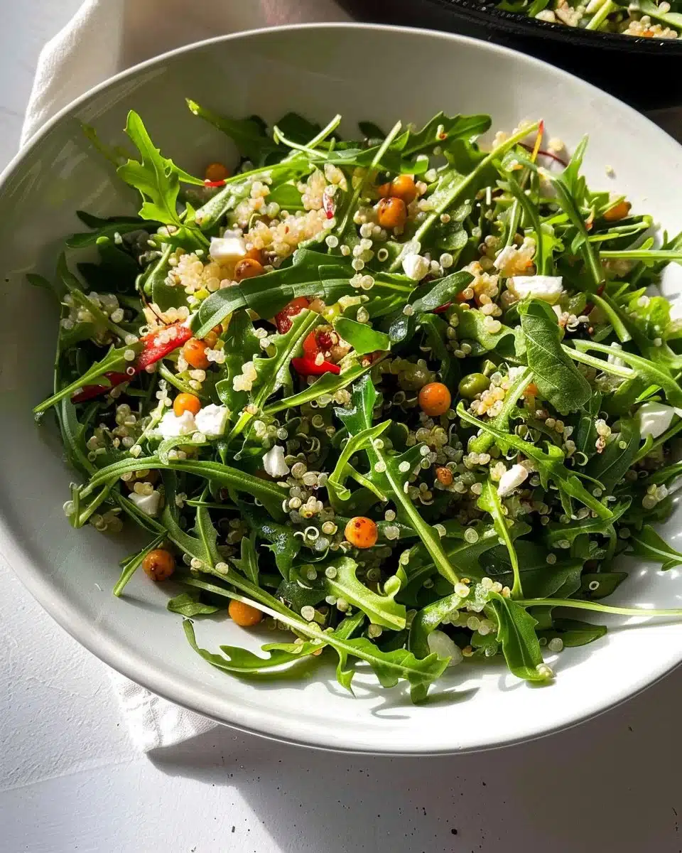 Spring Arugula and Quinoa Salad with Lemon Dressing 6 Spring Arugula and Quinoa Salad with Lemon Dressing