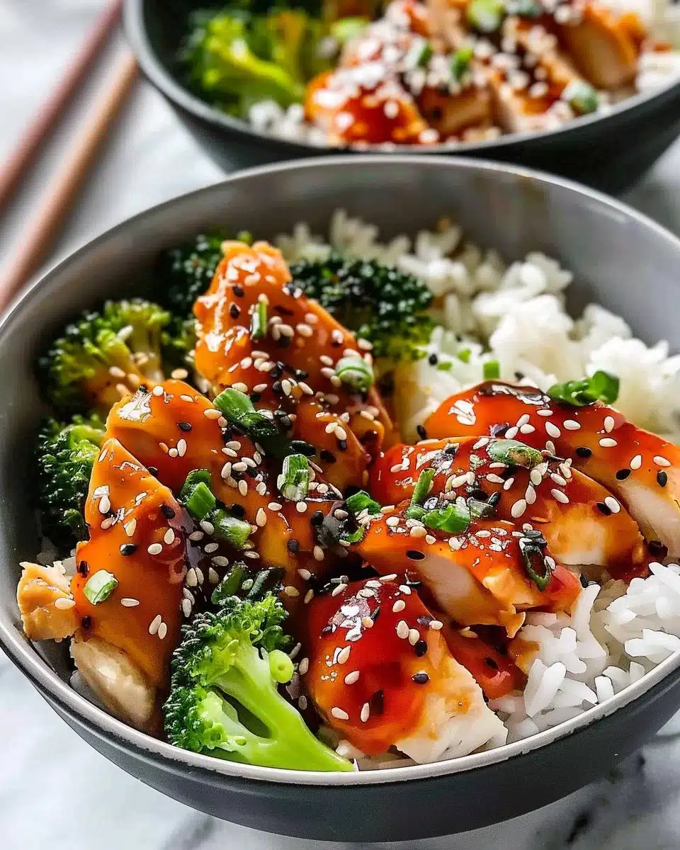 Sticky Chicken Rice Bowls 6 Sticky Chicken Rice Bowls