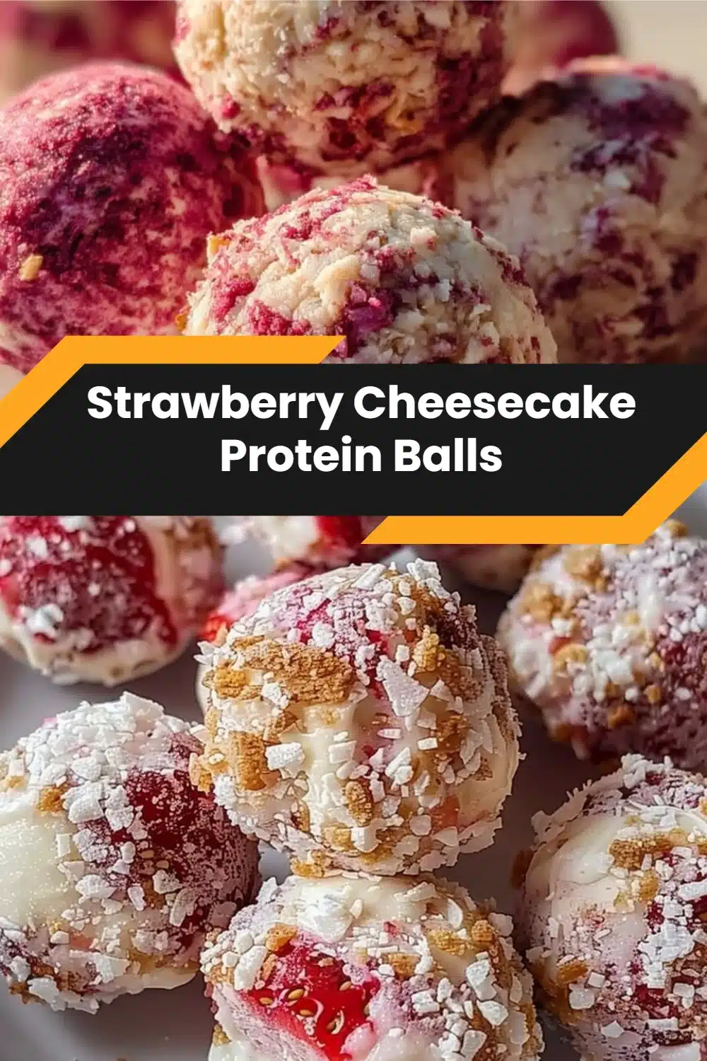 Strawberry Cheesecake Protein Balls 5 Strawberry Cheesecake Protein Balls