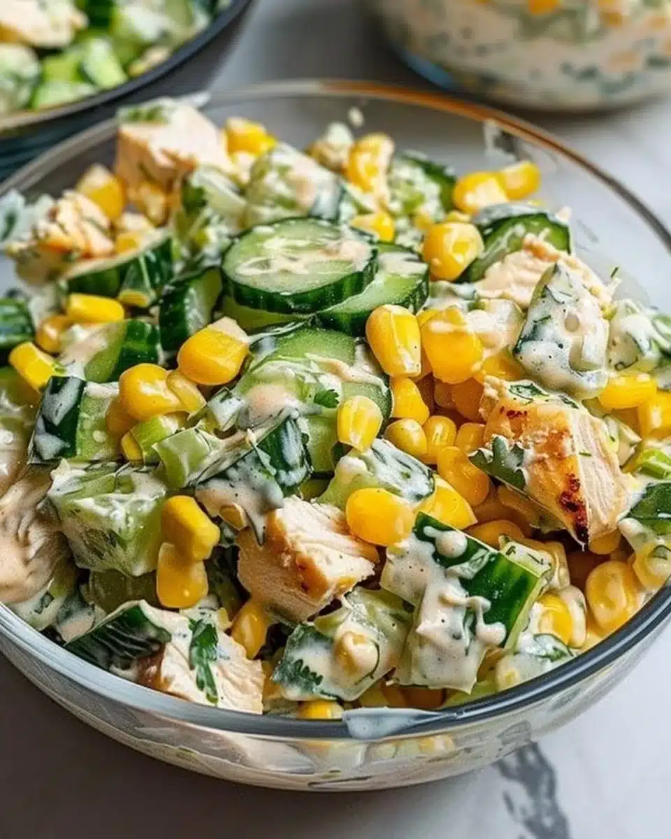 Street Corn Creamy Cucumber Chicken Salad 6 Street Corn Creamy Cucumber Chicken Salad