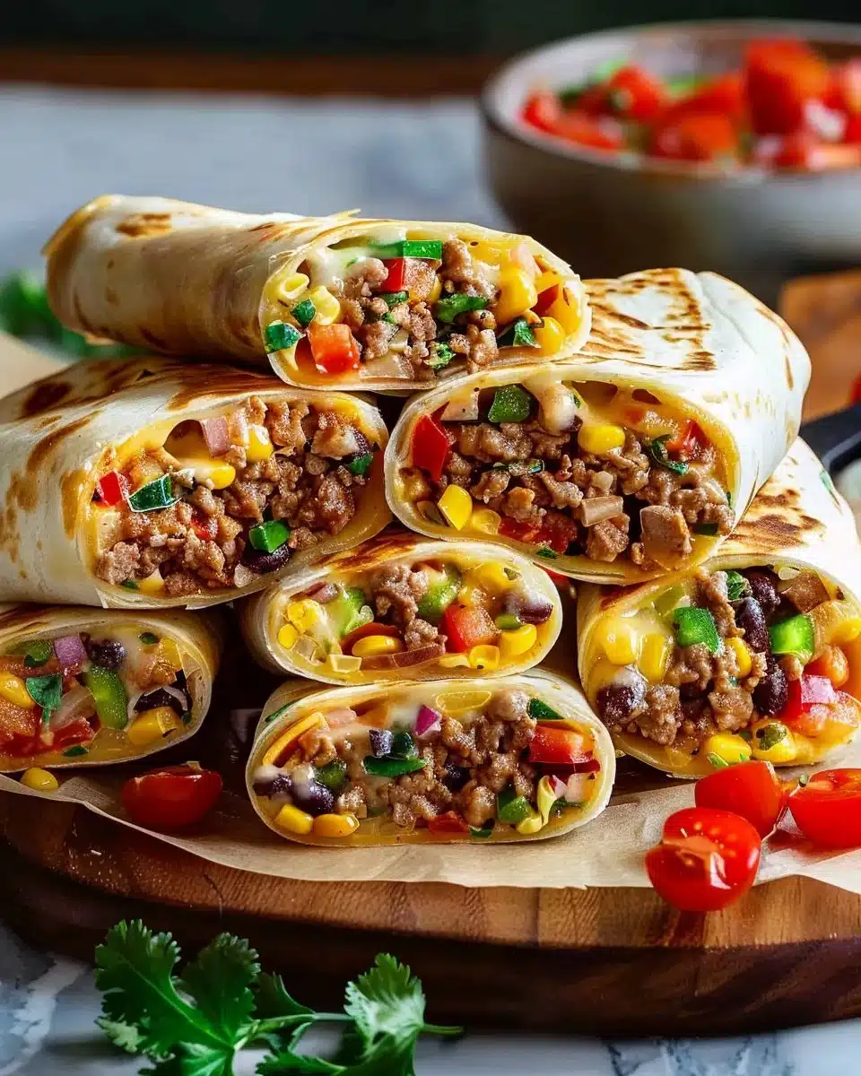 Vegetable and Meat Burritos 6 Vegetable and Meat Burritos