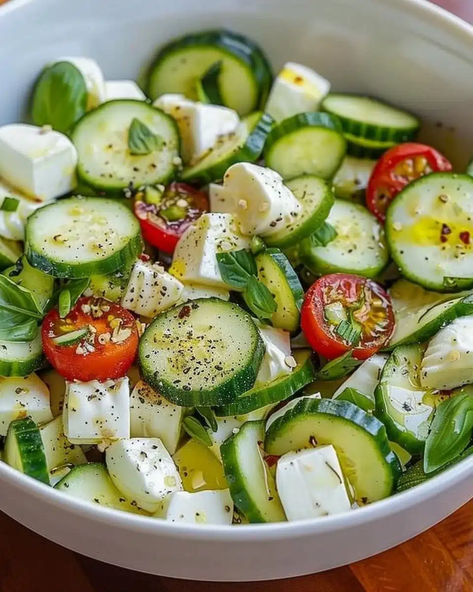 Cucumber Mozzarella Salad 6 Cucumber Mozzarella Salad