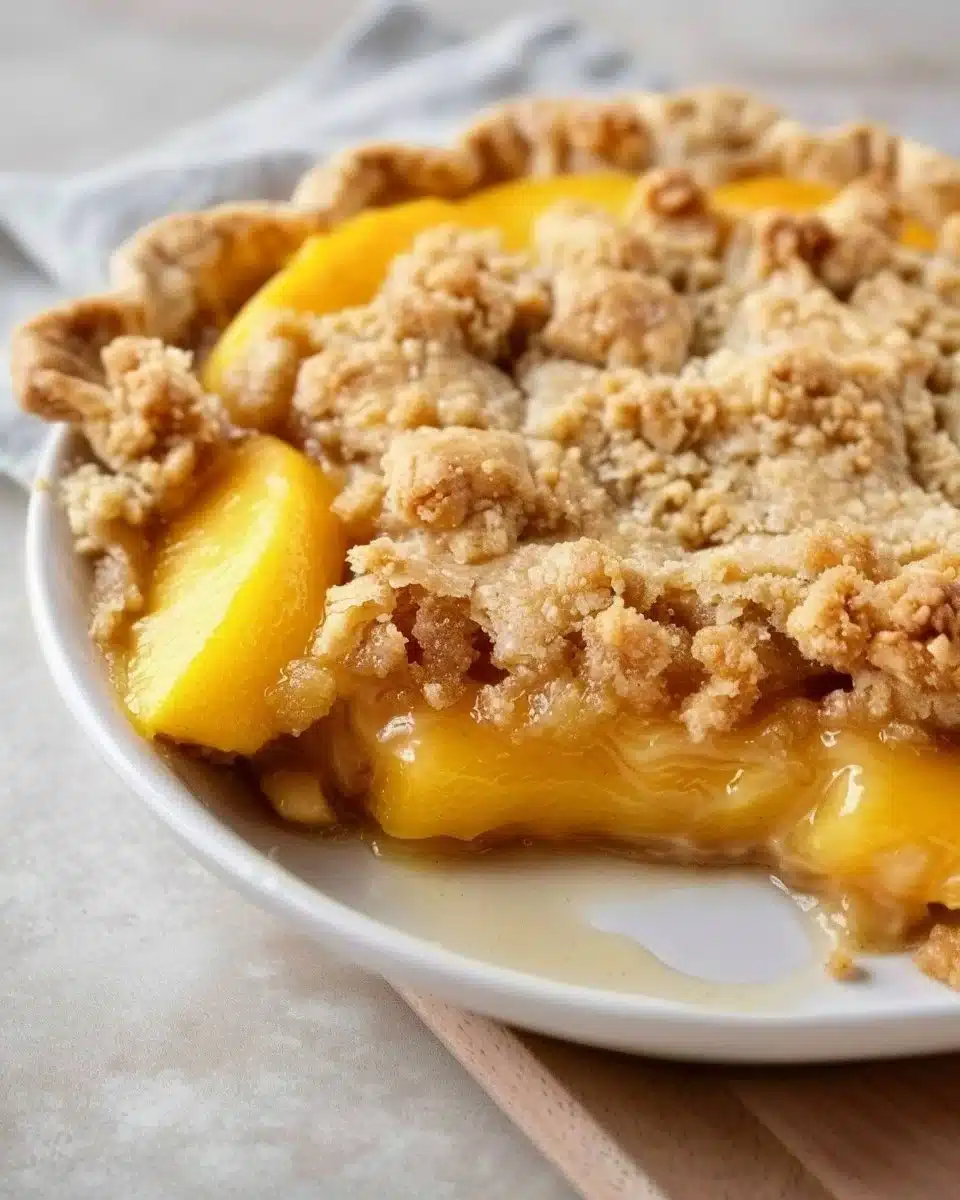 Easy Peach Crumble Pie 6 Easy Peach Crumble Pie