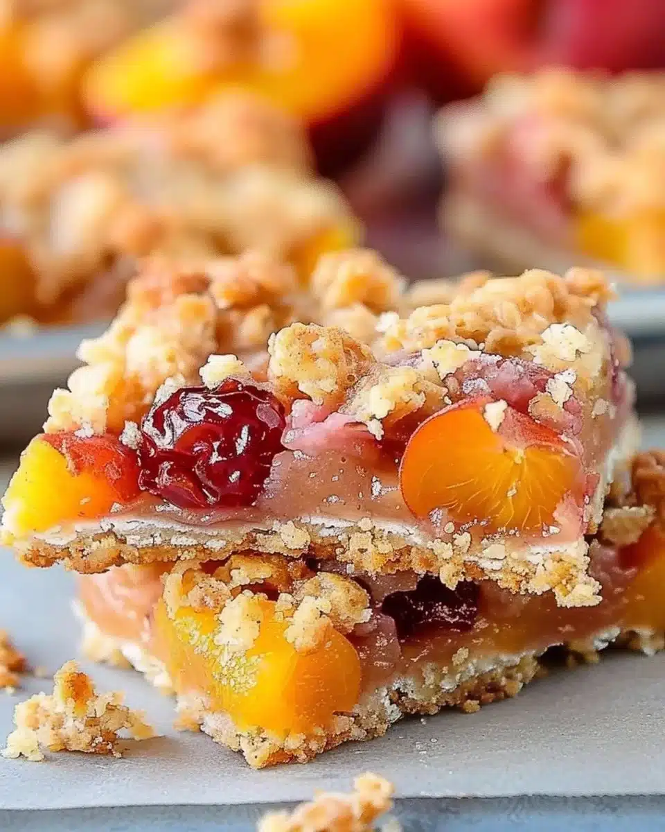 Fruity Nectarine Bars 6 Fruity Nectarine Bars