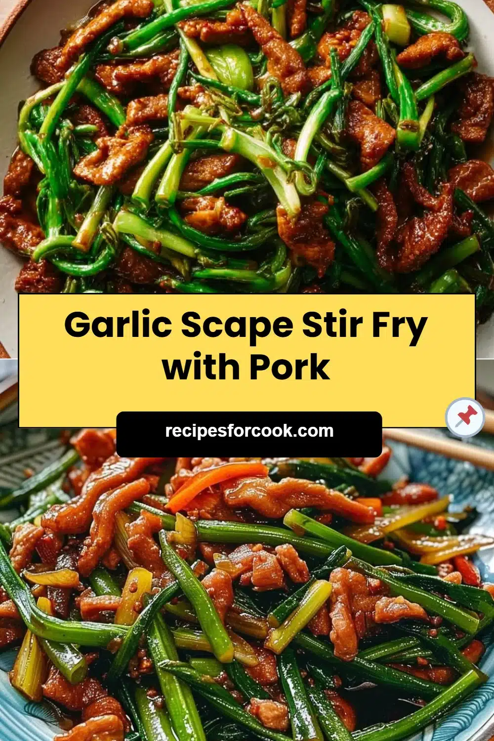 Garlic Scape Stir Fry with Pork 5 Garlic Scape Stir Fry with Pork