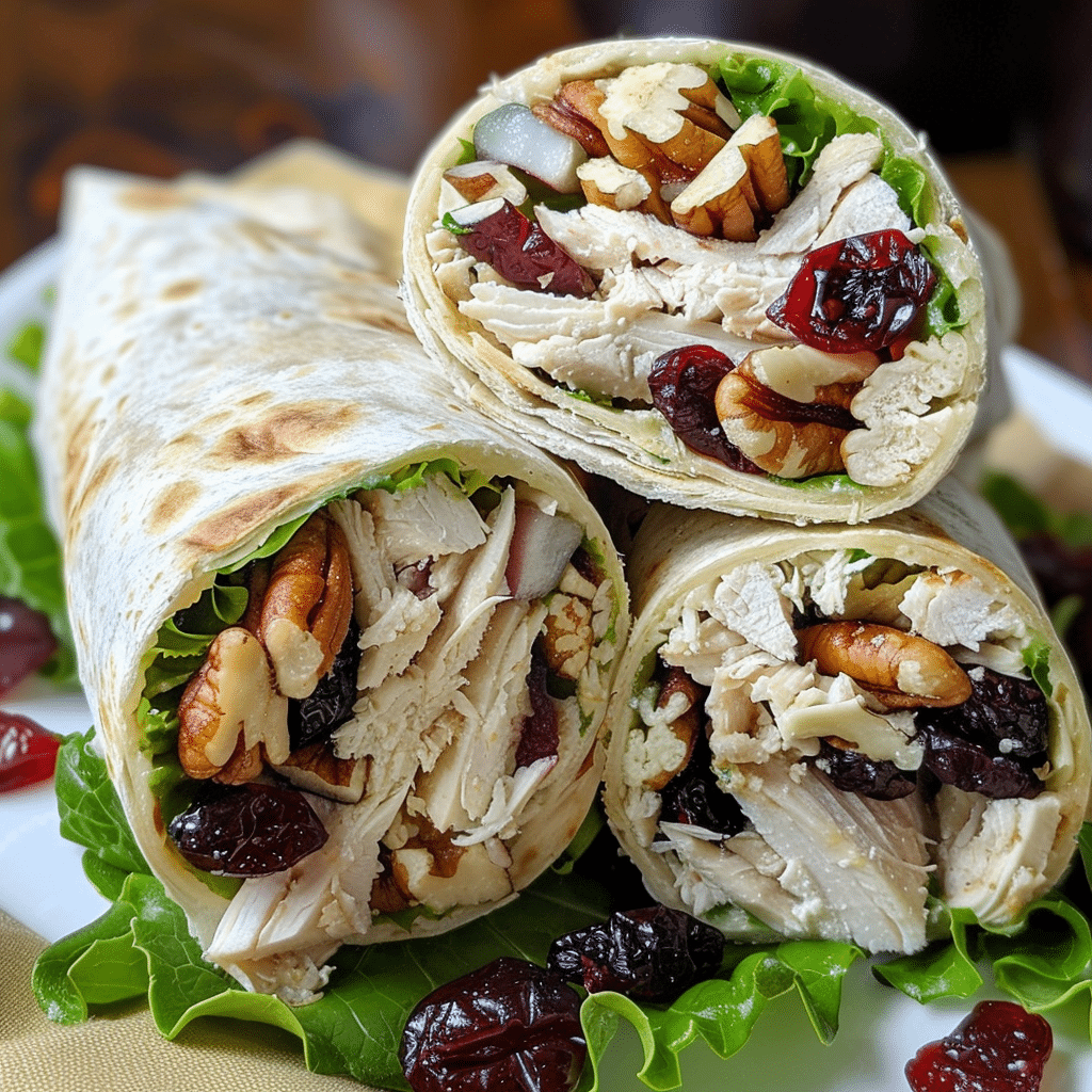 20+ Best Chicken Salad Recipes (From Classic Cobb to Global Flavors: Waldorf, Caesar, & More) 2 Chicken, Cranberry, Pecan Salad Wraps Recipe