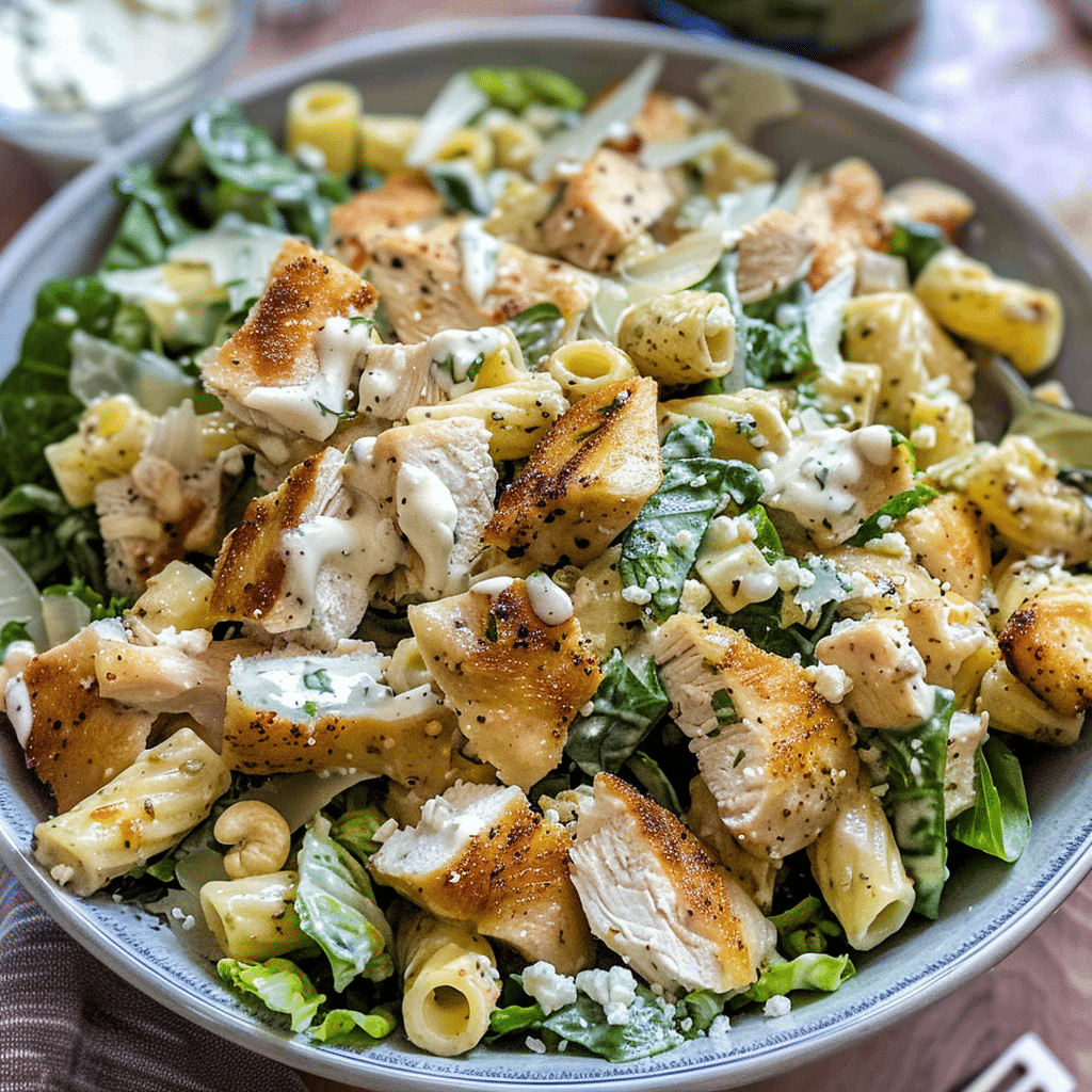 20+ Best Chicken Salad Recipes (From Classic Cobb to Global Flavors: Waldorf, Caesar, & More) 5 Chicken Caesar Pasta Salad Recipe