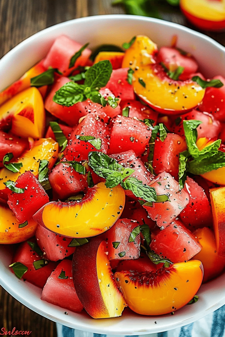 Easy Summer Peach Watermelon Salad 5 image 1777566231003