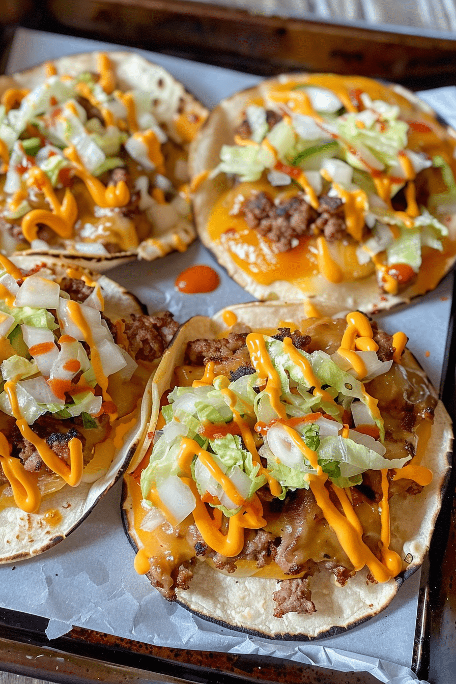 Smashed Cheeseburger Tacos Recipe | Crispy Fusion Delight 5 image 1777567080058