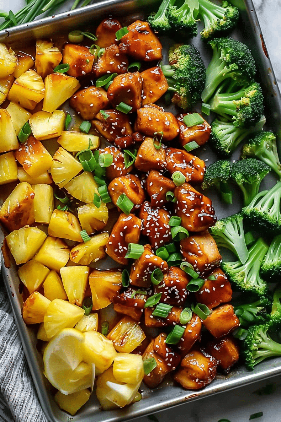 Teriyaki Sheet Pan Pineapple Chicken And Broccoli 5 image 1777567122930