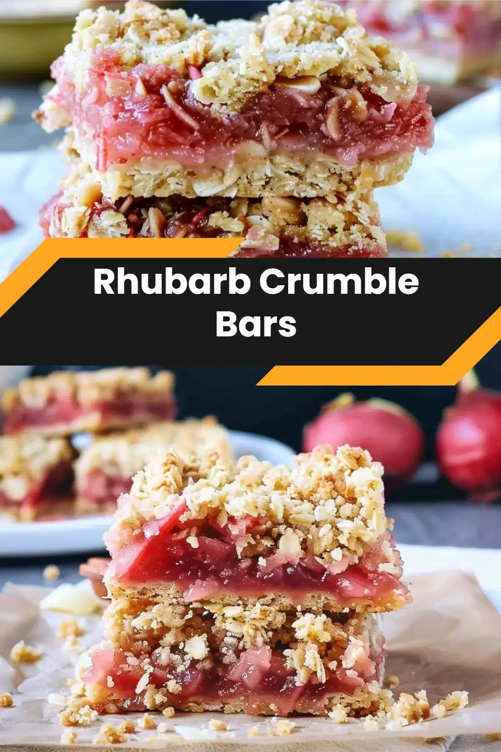 Rhubarb Crumble Bars 5 Rhubarb Crumble Bars