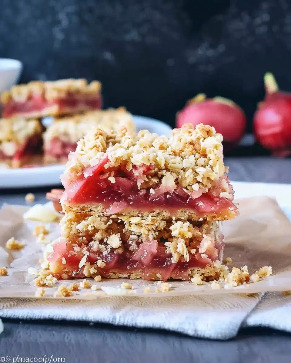 Rhubarb Crumble Bars 6 Rhubarb Crumble Bars