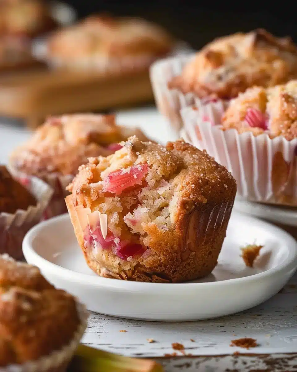 Rhubarb Muffins 6 Rhubarb Muffins