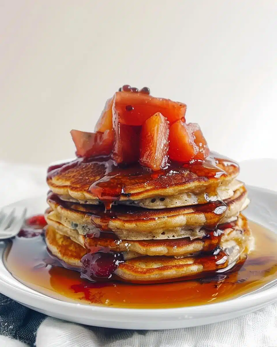 Rhubarb Pancakes 6 Rhubarb Pancakes