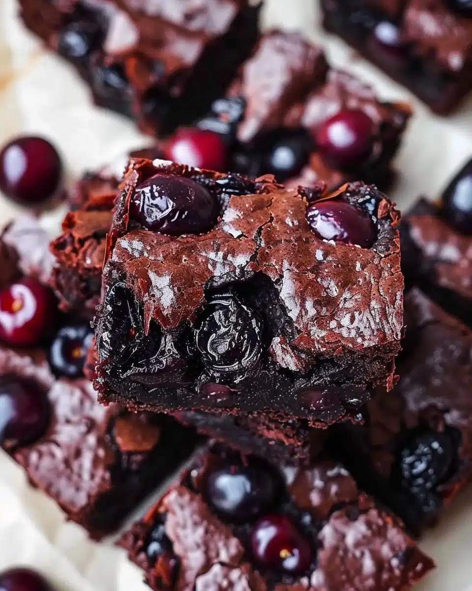 Roasted Cherry Brownies 6 Roasted Cherry Brownies