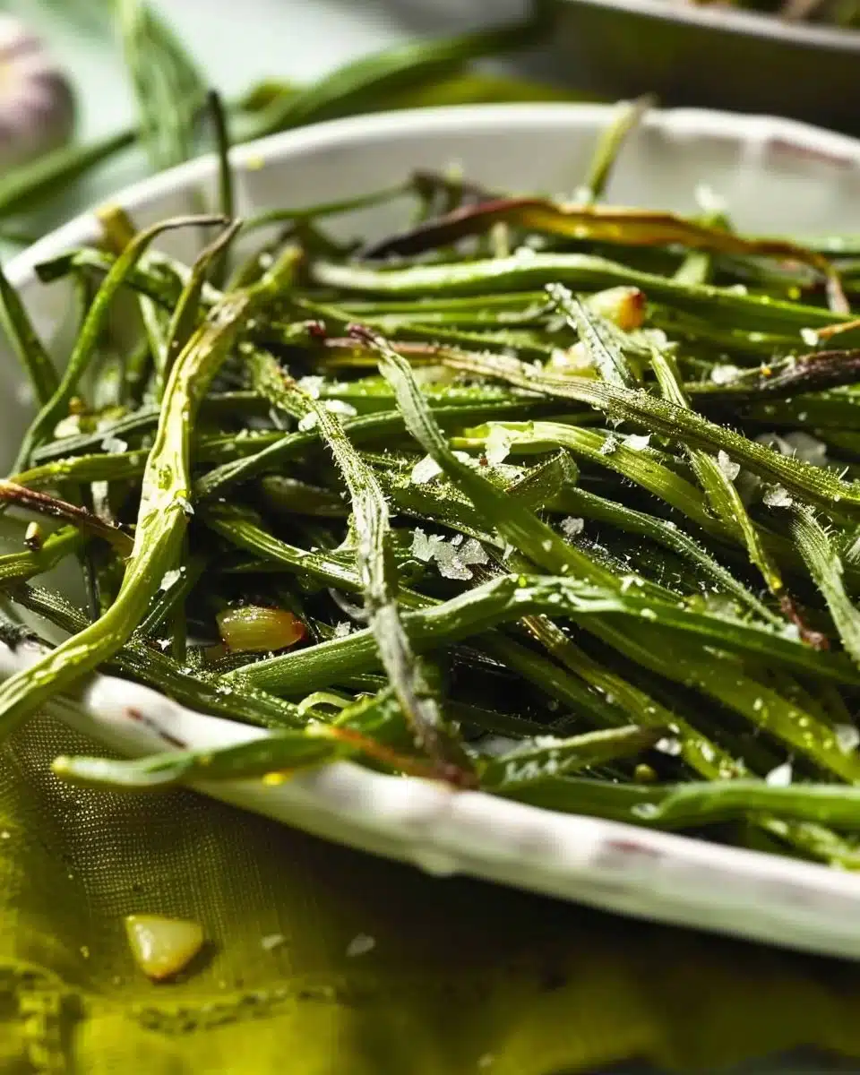 Roasted Garlic Scapes 6 Roasted Garlic Scapes