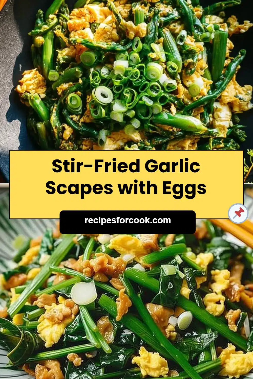 Stir-Fried Garlic Scapes with Eggs 5 Stir-Fried Garlic Scapes with Eggs