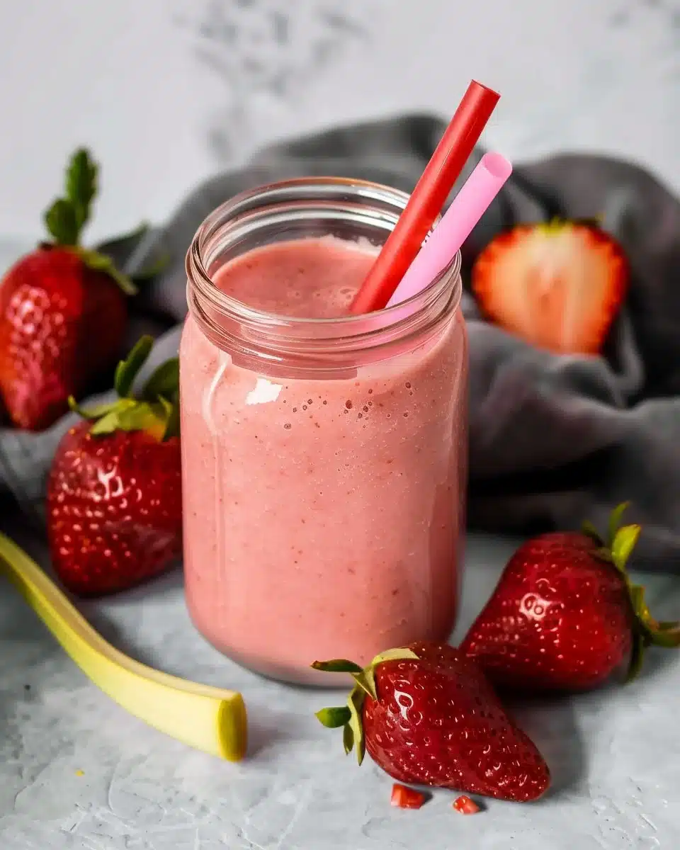 Strawberry Rhubarb Smoothie 6 Strawberry Rhubarb Smoothie