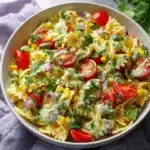 Tasty Pasta Salad 10 Delicious bowl of colorful pasta salad with fresh vegetables and dressing