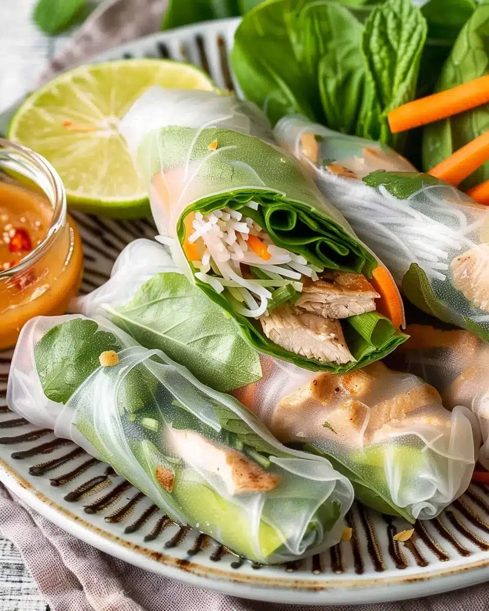 Vietnamese Summer Rolls with Chicken 6 Vietnamese Summer Rolls with Chicken