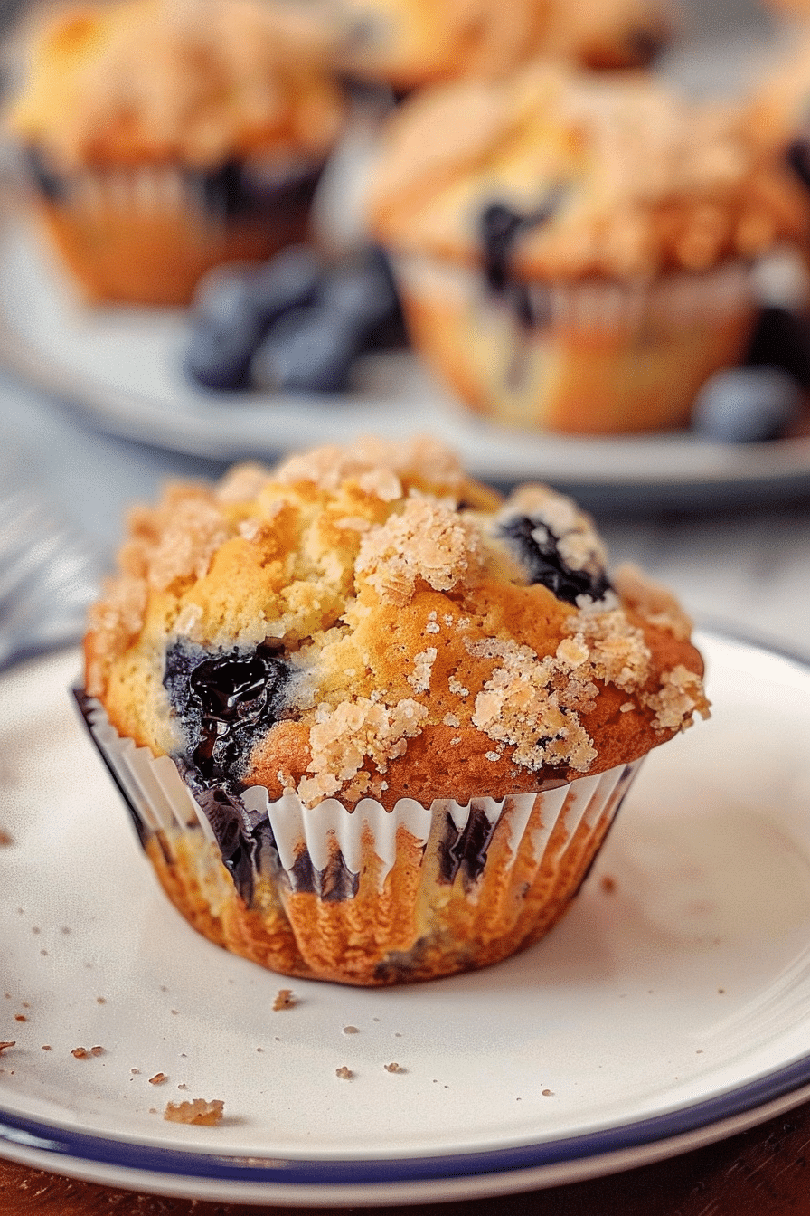 Best Bakery Style Blueberry Muffins with Crumb Topping 5 image 1777892322465